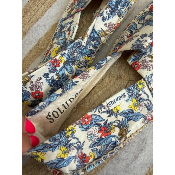 SOLUDOS Floral Espadrilles Flats Size 37 / US 7 NEW NWOB - Picture 8 of 8